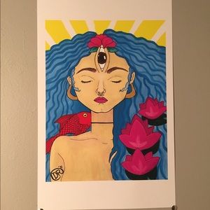 Lotus goddess print